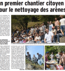 PREMIER CHANTIER CITOYEN POUR LE NETTOYAGE DES ARENES