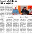 LE BUDGET PRIMITIF 2016 VOTE A LA MAJORITE