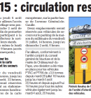 VRAISON 2015 : CIRCULATION RESTREINTE