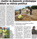 chantier de diagnostic archologique au chteau pontifical