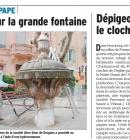 travaux  la grande fontaine et au clocher de l'glise