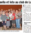 anniversaires, paella et loto au club 