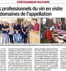 De futurs professionnels du vin en visite