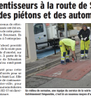 Pose de 2 ralentisseurs  la route de Sel