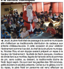 Le Pre Nol de passage  la cantine municipale