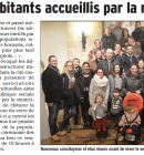 les nouveaux habitants accueillis par la municipalit