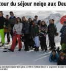 les ados de retour du sjour neige aux deux alpes