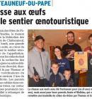 chasse aux oeufs sur le sentier oenologique