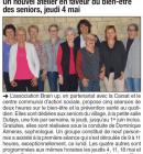 Nouvel atelier pour le bien-tre des seniors