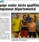 badmington : l'quipe senior mixte qualifie