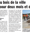 LE CHEMIN DU BOIS DE LA VILLE EN TRAVAUX POUR 2 MOIS 1/2