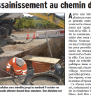 Travaux d'assainissement au chemin du Bois de la Ville