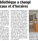 Changements pour la bibliothque