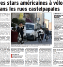 Des stars amricaines  vlo dans les rues castelpapales