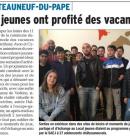 Les jeunes ont profit des vacances